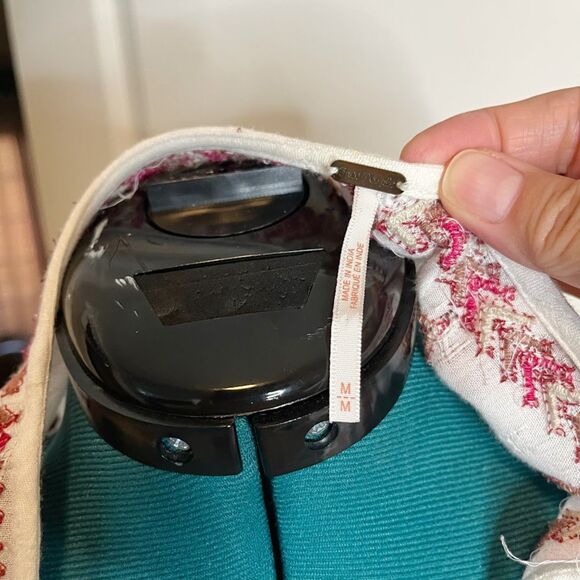 Free People Arianna Embroidered Button V Neck Ruffle Hem Tunic Peasant Blouse - Picture 13 of 14